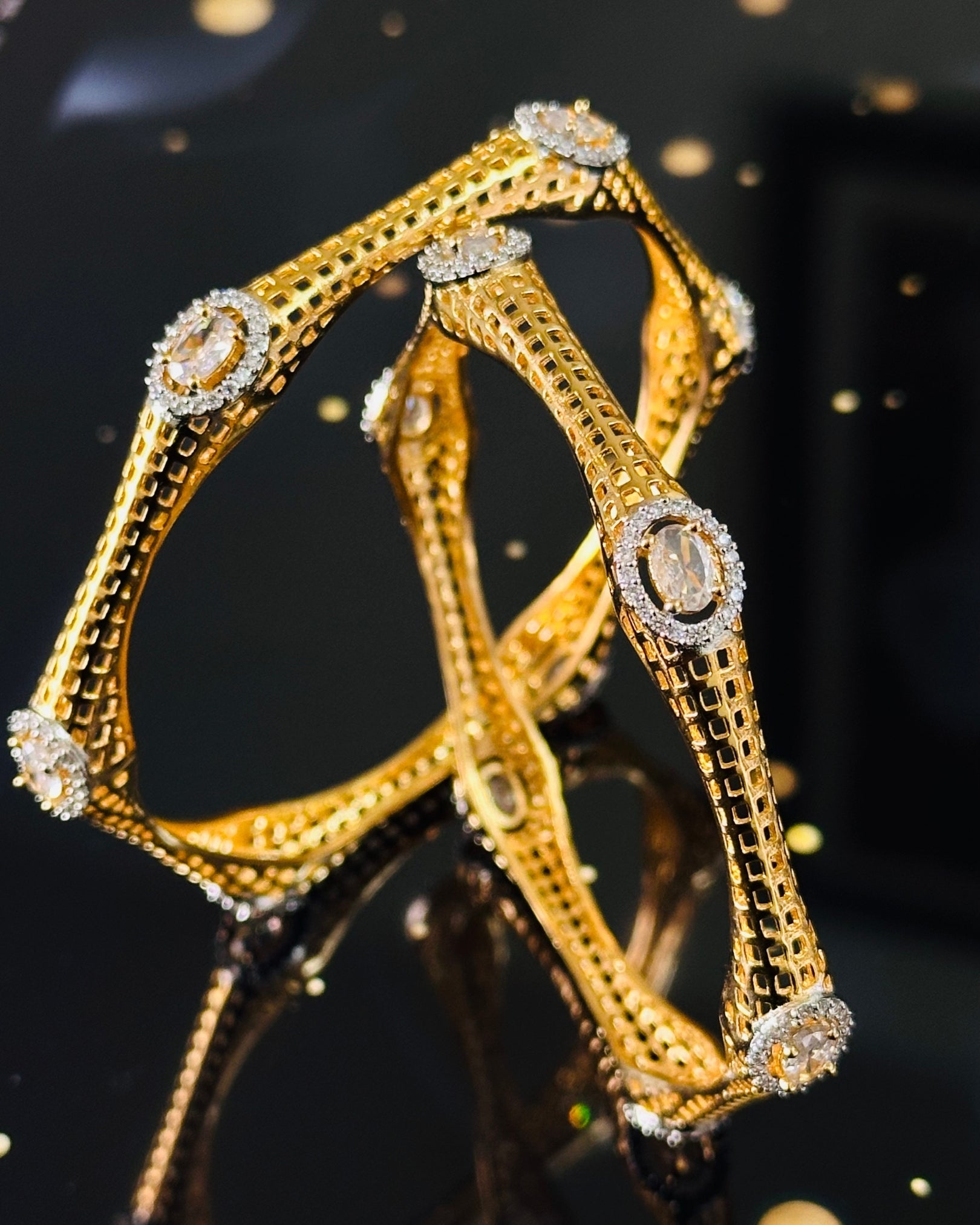 Oval Stone Classic Bangle