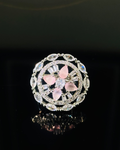 Pink Petal Halo Sparkle Ring