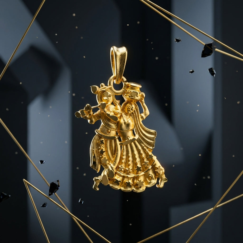 Radha Krishna Gold plated kada ⭐⭐⭐⭐⭐ 4.5 (1,380) GLITZORA