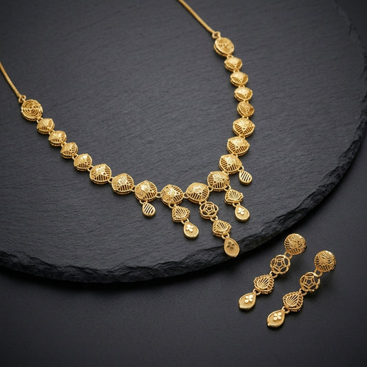 Rina Turkish Necklace | 22kt gold plated