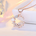 Rose Gold Plated Moon Shape Korean Pendant