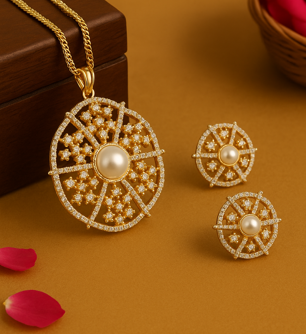 Round Pearl PendantSet