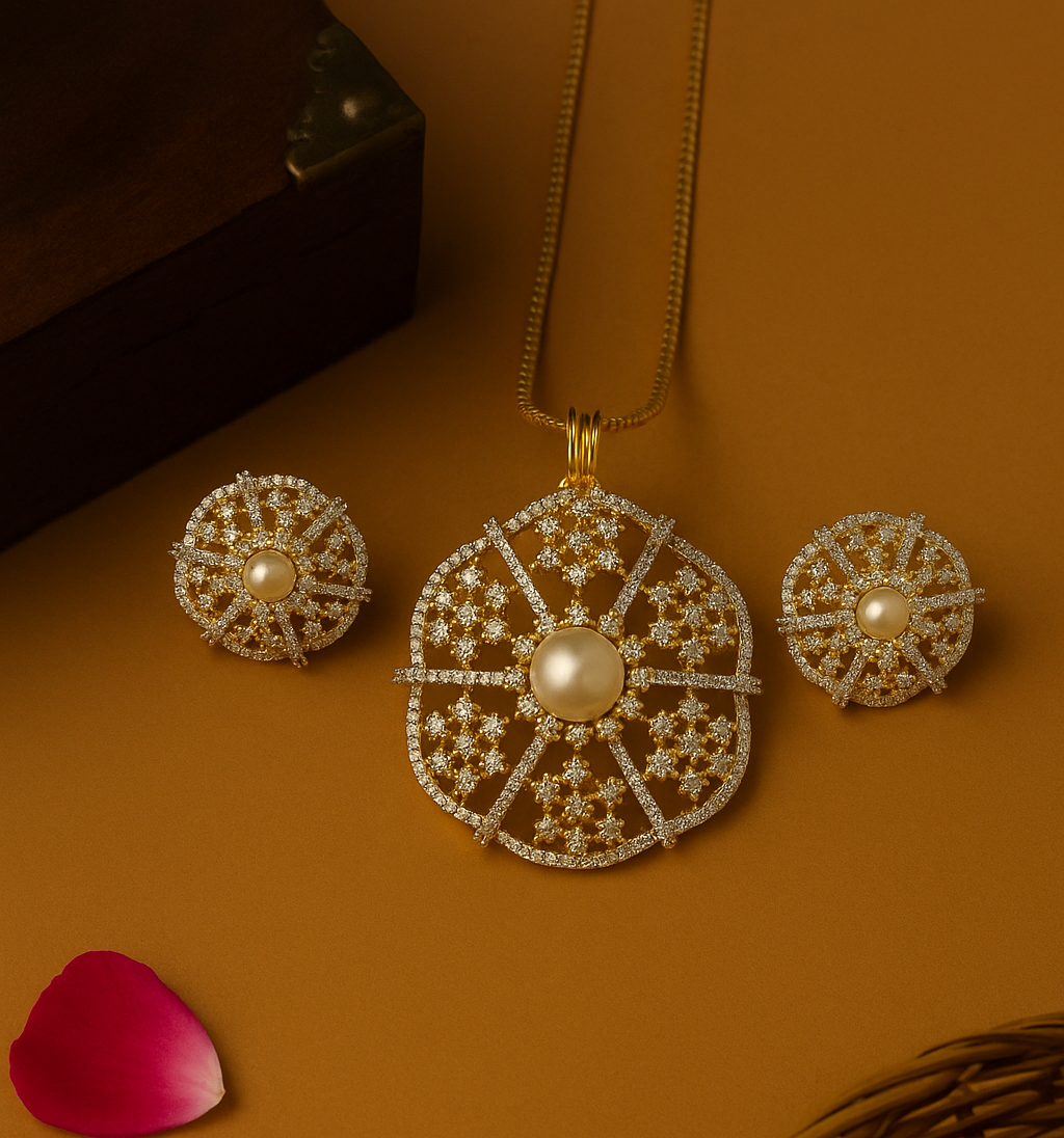 Round Pearl PendantSet