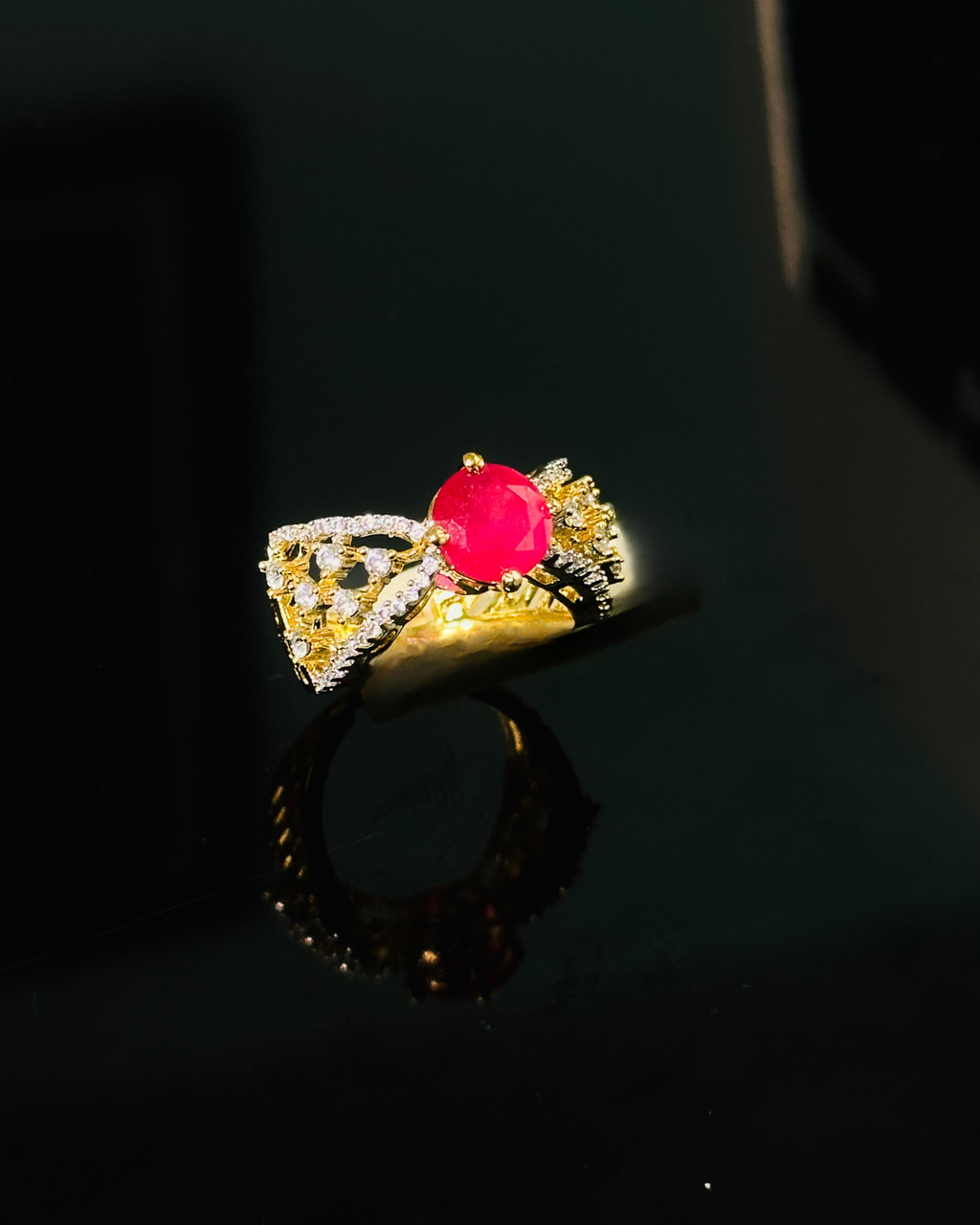 Ruby Zirconia Majestic Ring
