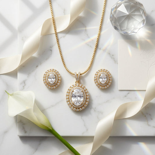Shahi Diamond Pendant Set GLITZORA