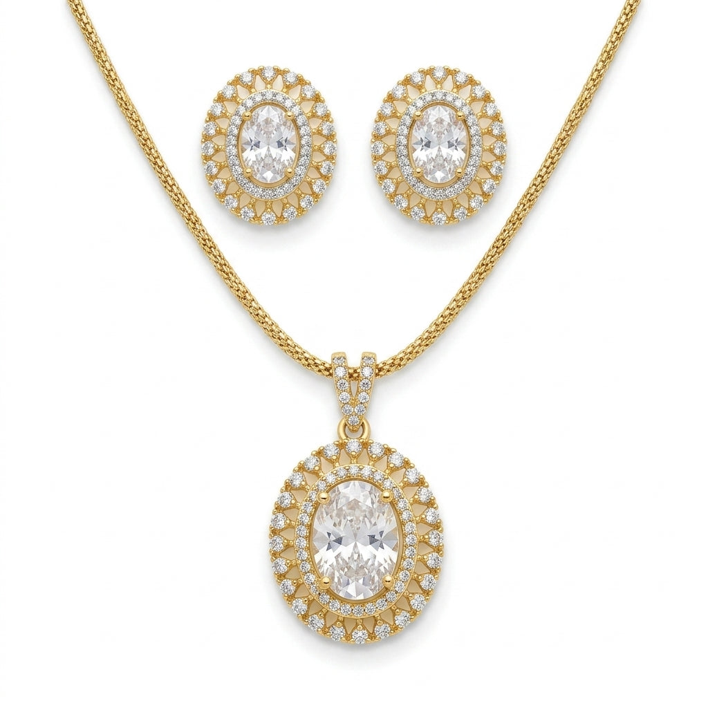 Shahi Diamond Pendant Set GLITZORA