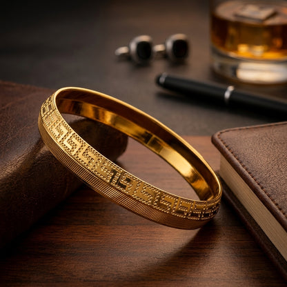 Signature 22kt Gold plated Men's Kada GLITZORA
