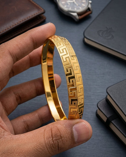 Victory Gold plated Kada GLITZORA