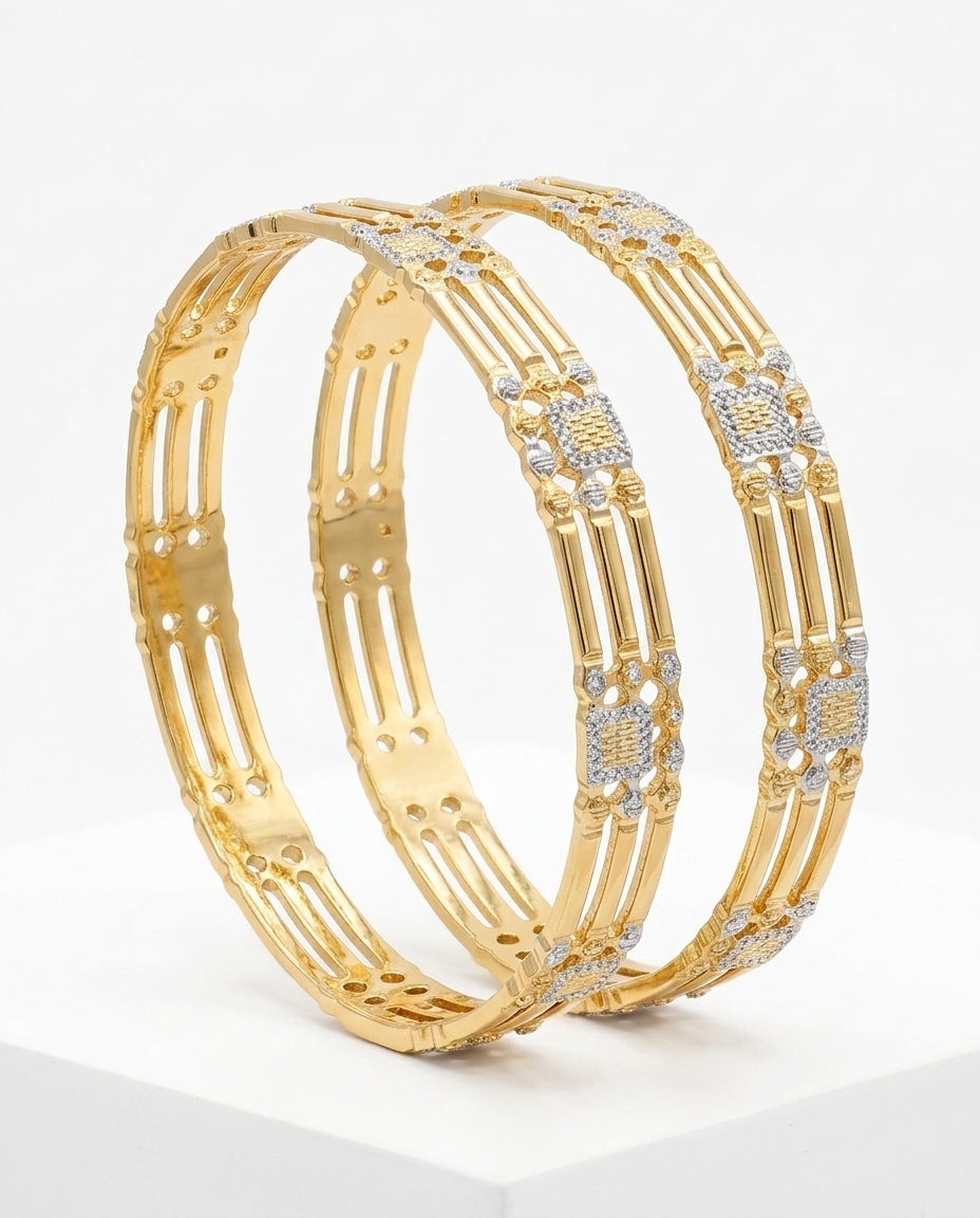 Anaya Bangles | 22kt gold plated GLITZORA