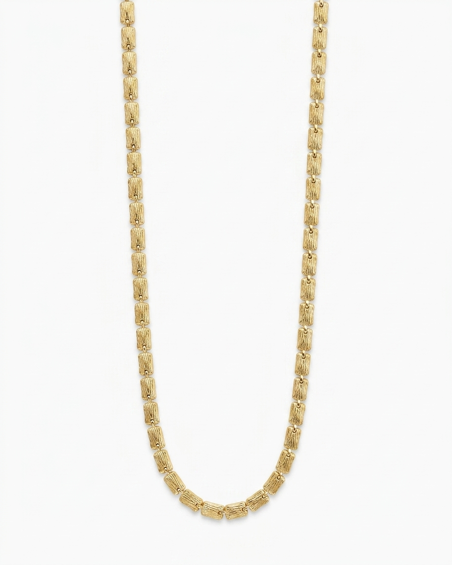 Biscuit Gold Plated Men's Chain GLITZORA