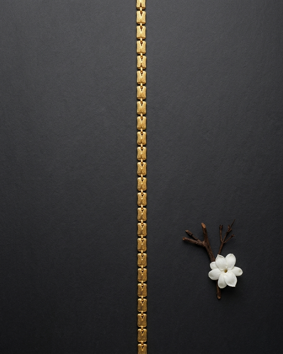 Biscuit Gold Plated Men's Chain GLITZORA