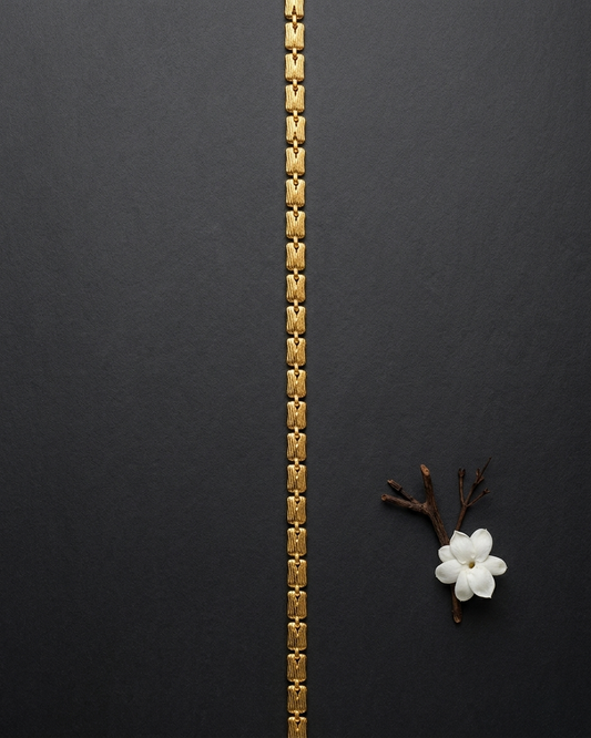 Biscuit Gold Plated Men's Chain GLITZORA