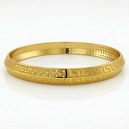 Kingline Men's Kada | 22kt Gold plated GLITZORA