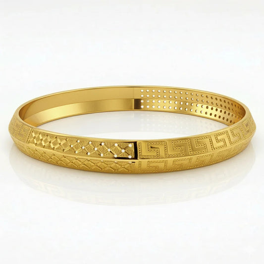 Kingline Men's Kada | 22kt Gold plated GLITZORA
