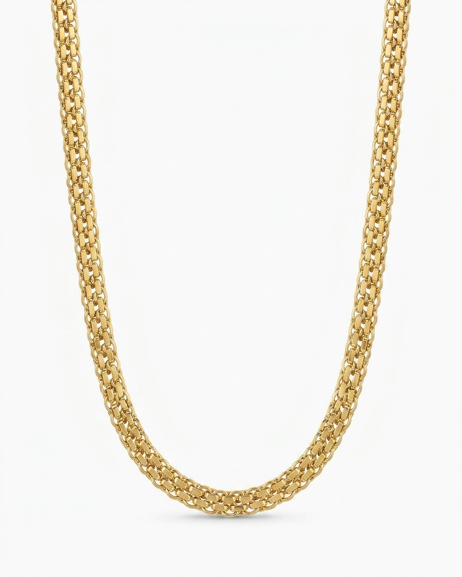 Flat Gold plated Unisex Chain GLITZORA