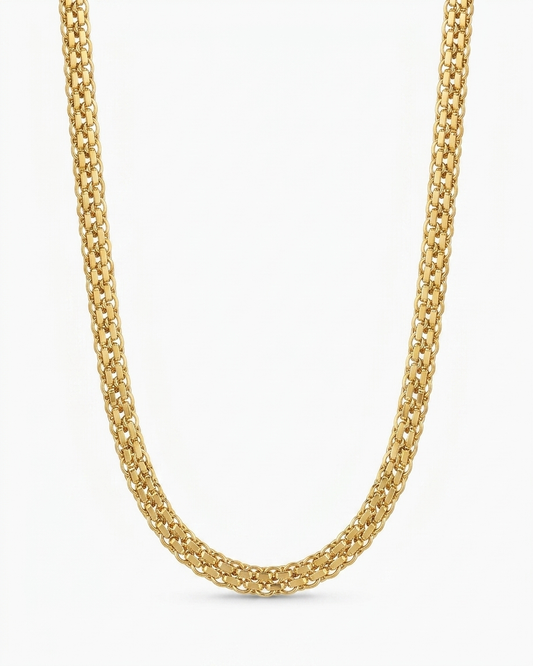 Flat Gold plated Unisex Chain GLITZORA