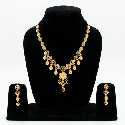 flower Turkish Gold plated Necklace GLITZORA