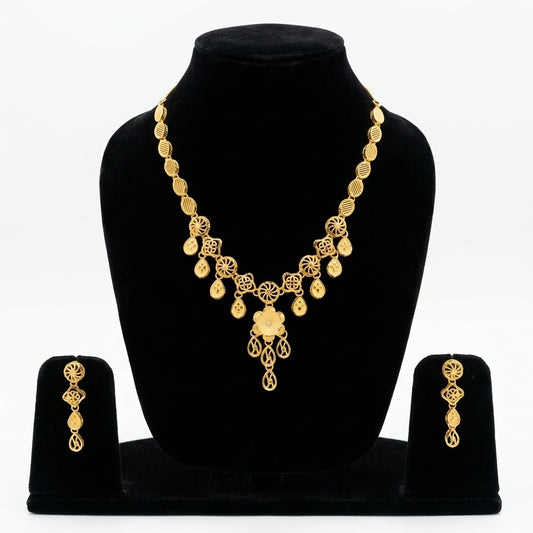 flower Turkish Gold plated Necklace