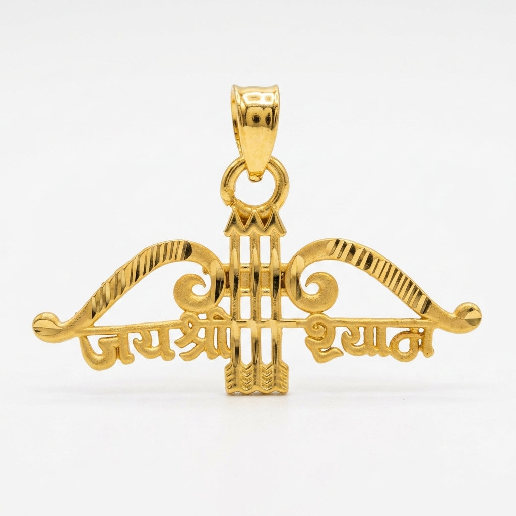 Jai shree shyam gold plated locket Glitzora