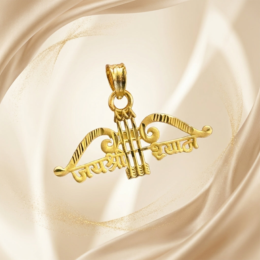 Jai shree shyam gold plated locket Glitzora