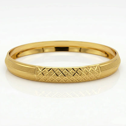 Matrix 22kt Gold plated mens Kada GLITZORA
