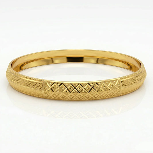 Matrix 22kt Gold plated mens Kada GLITZORA