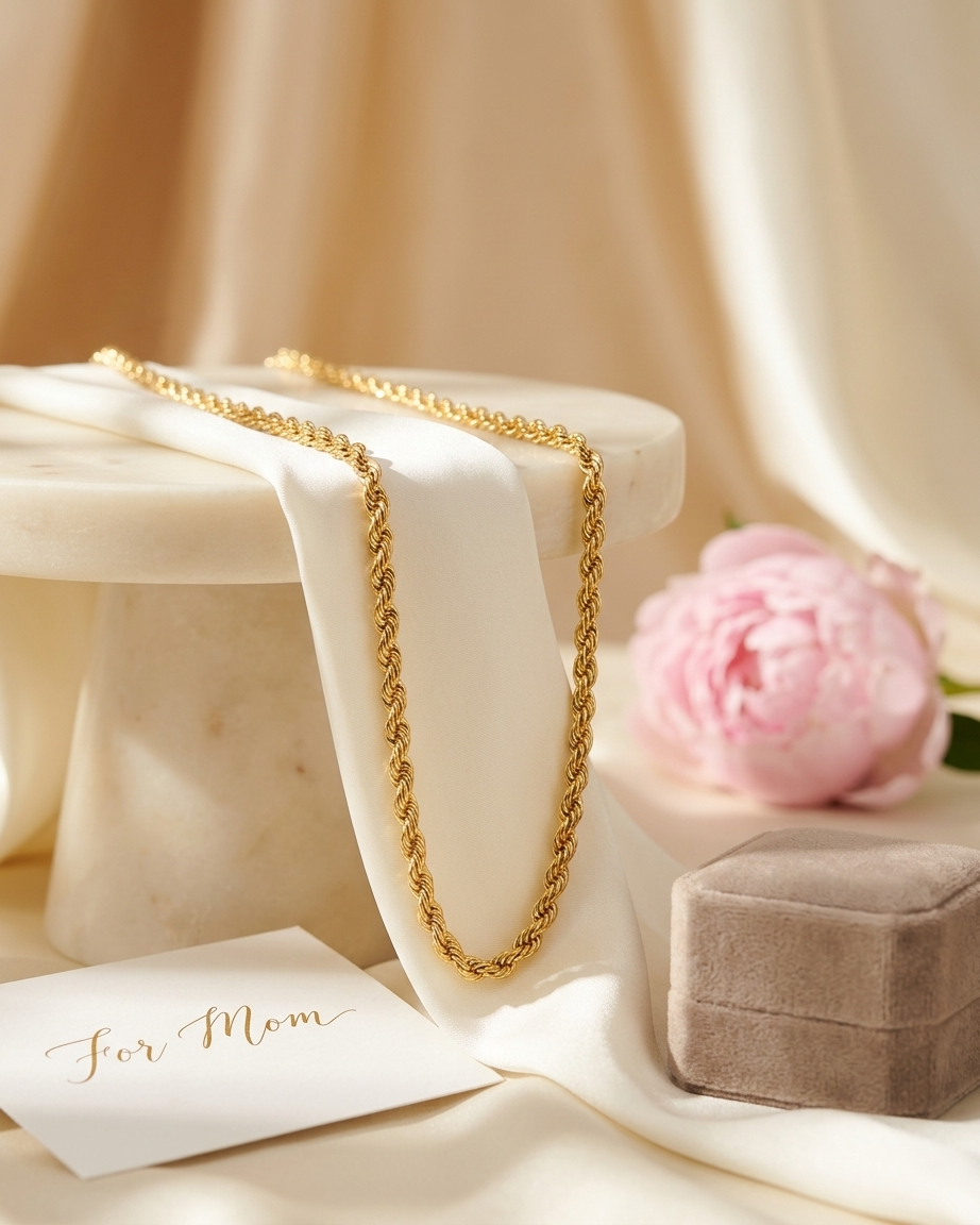 Rope Gold plated chain GLITZORA
