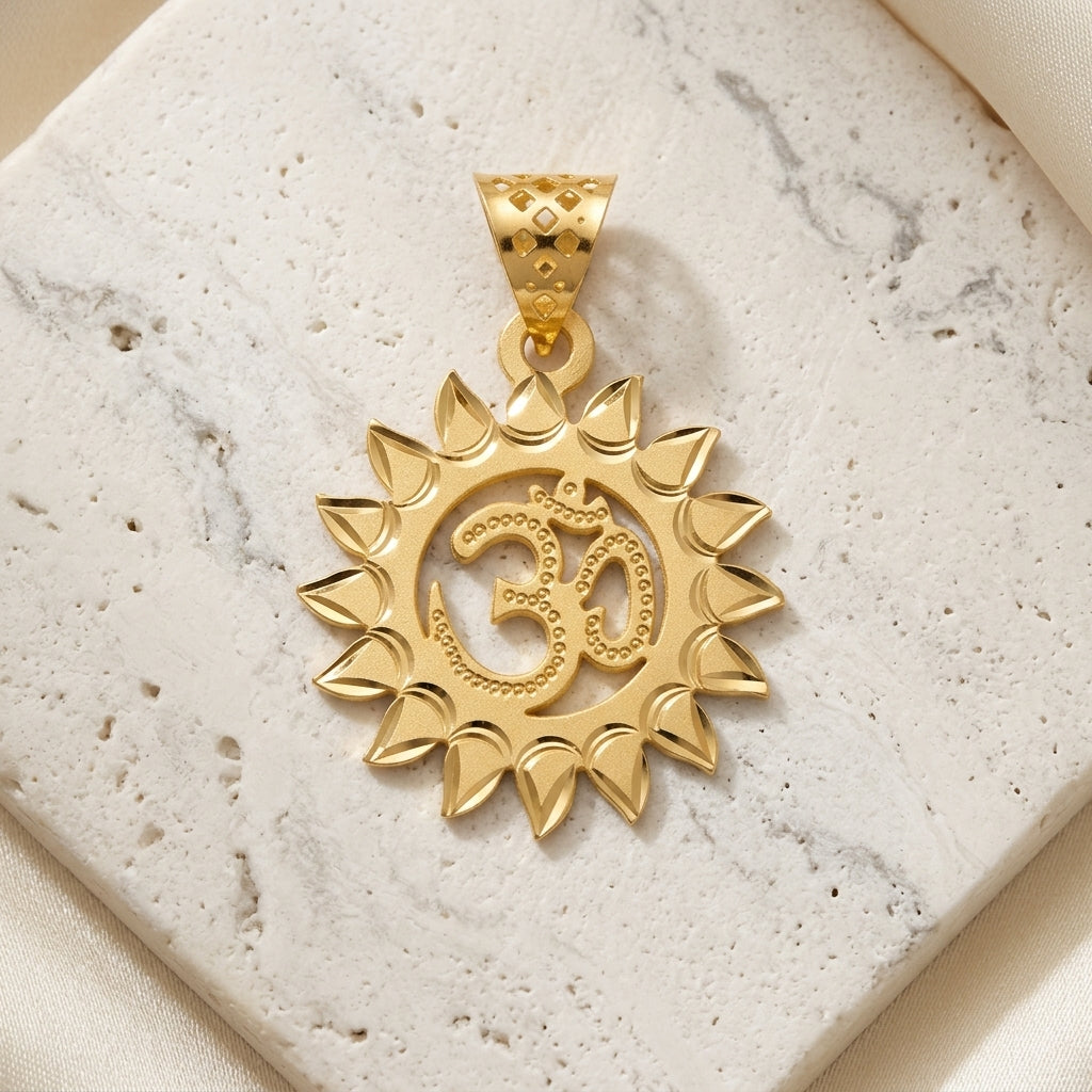 Surya om Gold plated locket ⭐⭐⭐⭐⭐ 4.7 (5,320) GLITZORA