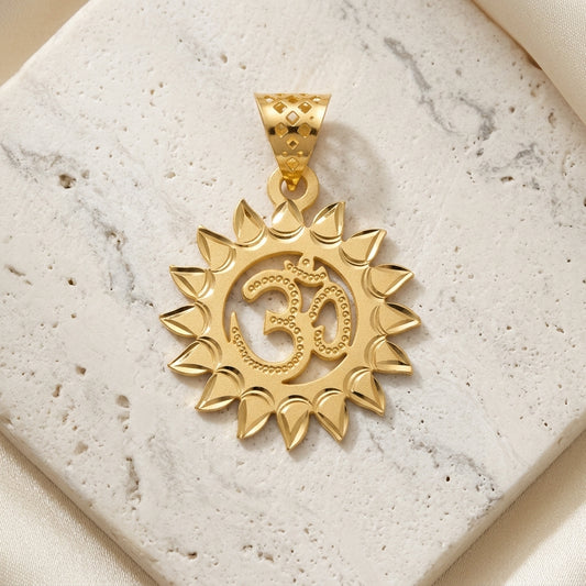 Surya om Gold plated locket ⭐⭐⭐⭐⭐ 4.7 (5,320) GLITZORA