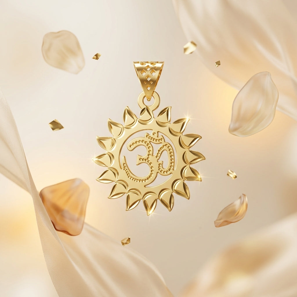 Surya om Gold plated locket ⭐⭐⭐⭐⭐ 4.7 (5,320) GLITZORA