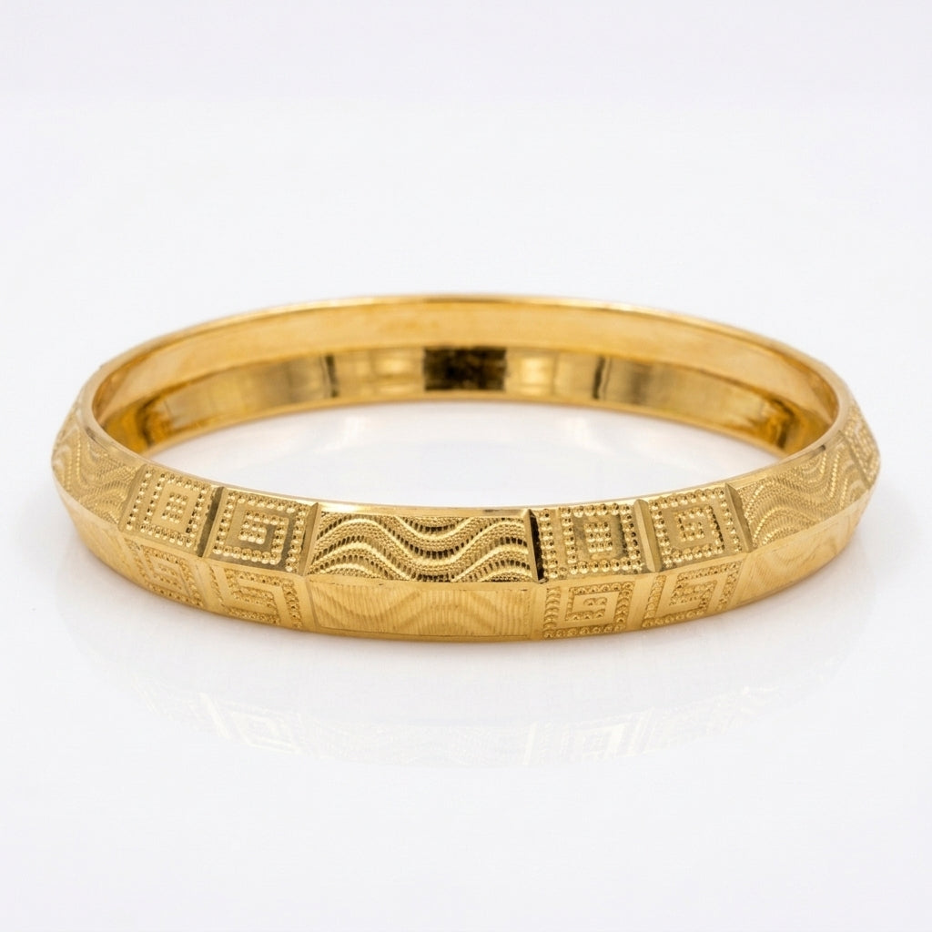 Urban King Men's Kada | 22kt gold plated GLITZORA